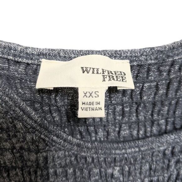 WILFRED FREE Gray Shayk Smocked Bodycon Dress XXS - Picture 4 of 10